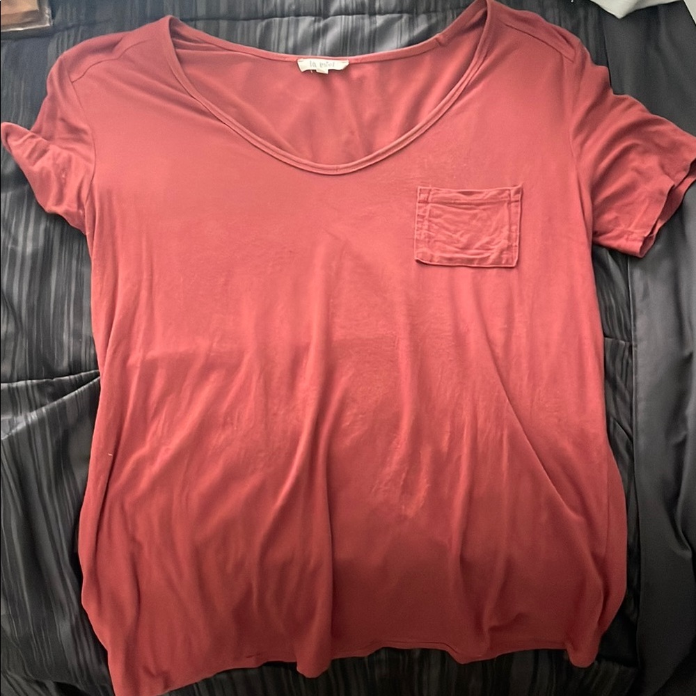 LA MIEL Pink Relaxed Fit Short Sleeve Tee